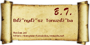 Bányász Tonuzóba névjegykártya